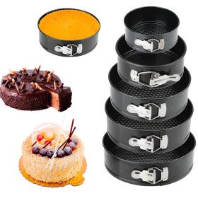 Previous Next kit de 5 pcs Moules à gâteaux Round antiadhésifs | سابق التالي طقم مكون من 5 قطع من قوالب الكيك الدائرية غير اللاصقة