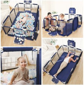  Parc de jeu geant , barriére de sécurité pour enfants avec filet basketball et 200 Balles حديقة ألعاب عملاقة وحاجز أمان للأطفال بها شبكة كرة سلة و200 كرة