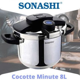 Cocotte Minute 8L Sonashi Clipso Plus SPC-014 طنجرة ضغط 8 لتر سوناشي كليبسو بلس SPC-014
