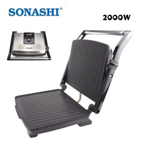   Machine à sandwichs et grillades en Inox 2000W Sonashi SGT-854 سابق التالي سوناشي SGT-854 ماكينة صنع الساندويش والشواية من الستانلس ستيل بقوة 2000 وات 9,800 ج