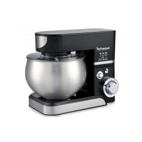Robot Pétrin Multifonctions 6 Vitesses Avec Bol En Inox 5L 1000W Techwood TRO-1066 روبوت عجن متعدد الوظائف 6 سرعات مع وعاء من الفولاذ المقاوم للصدأ سعة 5 لتر 1000 وات Techwood TRO-1066 
